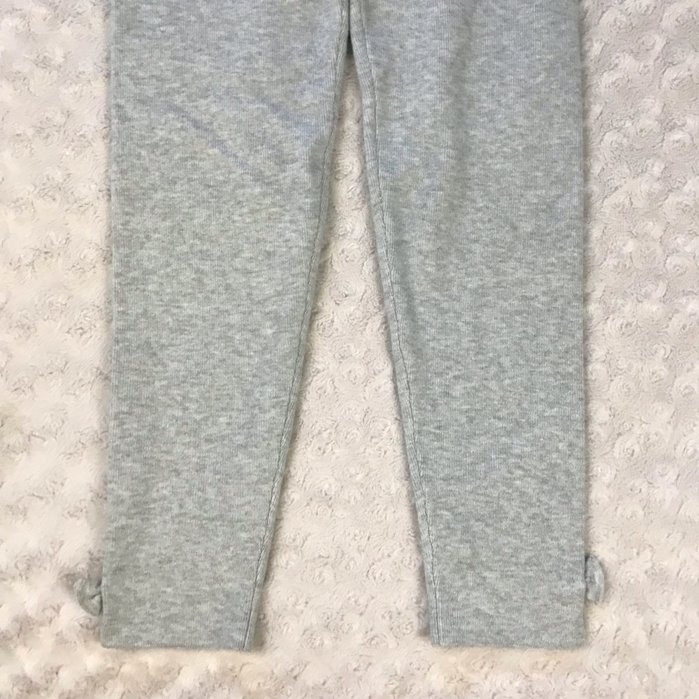 Vignette Sweater Knit “Olive” Leggings Gray Bows Size 5 - Picture 2 of 6